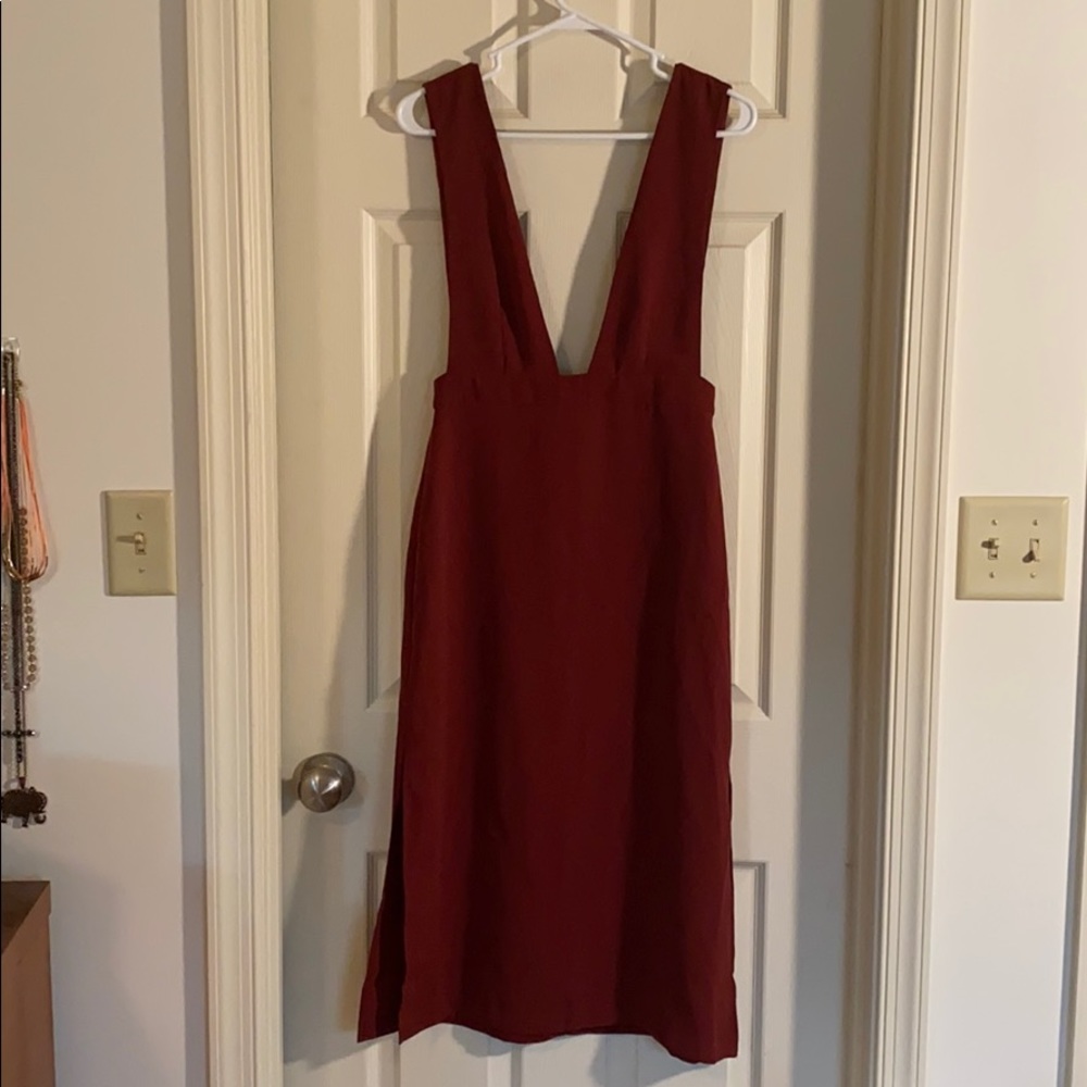 Red Low-cut Dress